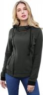 women's hooded jacket with slanted zipper for sleek and slim look логотип