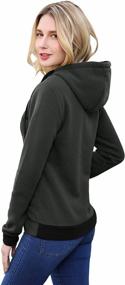 img 2 attached to Women'S Hooded Jacket With Slanted Zipper For Sleek And Slim Look