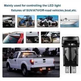 img 2 attached to Amber LED Backlit Rocker Switch Compatible With Jeep, UTV Polaris Ranger RZR 800-1000 XP Can-Am X3 Spyder - Xislet Off-Road Lights