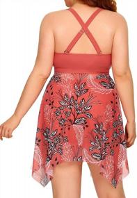 img 2 attached to Stay Chic And Comfortable In Daci'S Plus Size Swim Dress With Boyshorts And Mesh Tankini