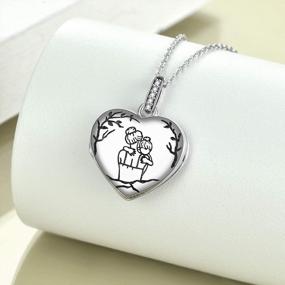 img 1 attached to Personalized Picture Necklace: 925 Sterling Silver Locket Pendant For Sisters And Best Friends, Customizable With Photos For Friendship, Memory And Gift
