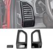 abs carbon fiber dash vent trim for ford f150 2015-2020: keptrim 3-piece air conditioner outlet upgrade logo