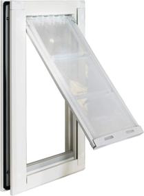 img 4 attached to Endura Flap Pet Door: Single Flap Extra Insulated Cold Weather Dog Door, Aluminum Indoor/Outdoor Door | Easy Install | Sizes: Small, Medium, Large, Extra Large | White, Tan, Black