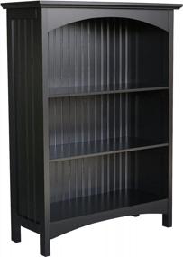 img 4 attached to EHemco 3 Tier Bookcase W/ 2 Arched Supports | 40" Black
