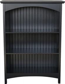 img 3 attached to EHemco 3 Tier Bookcase W/ 2 Arched Supports | 40" Black