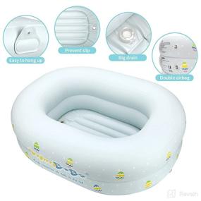 img 2 attached to 👶 Large Inflatable Baby Bathtub Seat - Suitable for Ages 6 to 24 Months