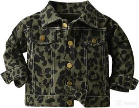 img 4 attached to Toddler Jackets Outwear Clothes Trucker Apparel & Accessories Baby Girls good in Clothing