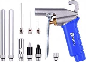 img 4 attached to WYNNsky Air Compressor Accessories Kit: High Flow Air Blow Gun With 9PCS Blower Tips, 6 Inch Extensions, Needle, Rubber Tip, And Xtreme Flow Nozzle For Powerful Cleaning At 120PSI Working Pressure