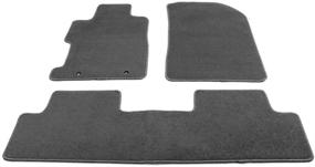 img 3 attached to 🚗 Gray Nylon Carpet Front & Rear Floor Mats for 2006-2011 Honda Civic - Complete 3PC Set, Compatible with IKON MOTORSPORTS, 2007-2010