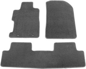 img 2 attached to 🚗 Gray Nylon Carpet Front & Rear Floor Mats for 2006-2011 Honda Civic - Complete 3PC Set, Compatible with IKON MOTORSPORTS, 2007-2010