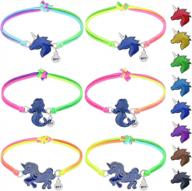 lorfancy 2 pcs mood bracelet for girls kids unicorn dinosaur mermaid horse color changing bracelets bff friendship multicolor adjustable jewelry gifts logo