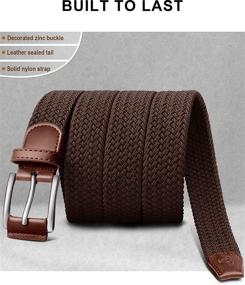 img 1 attached to Stretch Bulliant Woven Braided Multicolors Men's Accessories at Belts