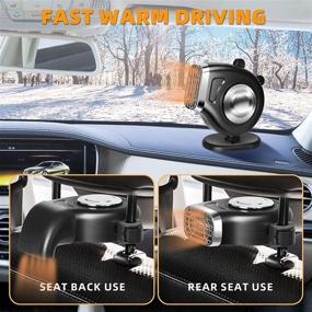 img 3 attached to 🔥 Sunhe Portable Car Heater and Defroster: Fast Windshield Defrosting and Demister, 12V 150W, 2-in-1 Heating & Cooling, Suitable for All Cars Cab and Seat