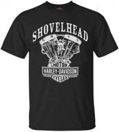 🏍 vintage harley davidson t shirt with iconic shovelhead engine design logo