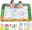 extra large dinosaur water drawing mat for kids coloring painting, educational toys gifts for boys girls toddlers age 3 up 58x42 inches logo