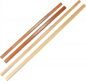 img 1 attached to Ручка для клюшки для лакросса из натурального бамбука от BambooMN - высшего качества, цельная