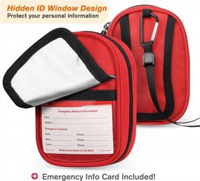 img 1 attached to SITHON Insulated Medical Carrying Case Bag - Small Travel Medication Organizer Emergency Pouch For Auvi Q, Nasal Spray, Allergy Medicine, Asthma Inhaler Storage Red