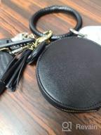 img 1 attached to Stylish & Functional Leather Wristlet Keychain Wallet For Women | Tassel Bracelet Key Chain By Takyu review by Ann Thompson