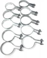 10-pack tension bands with bolts and nuts for chain link fences, gates, and posts - fits 2-7/8 inch diameter - by fencesmart4u logo