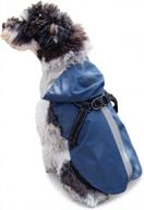 protect your pup from the rain with our waterproof dog raincoat featuring harness and reflective design логотип