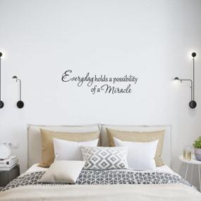 img 1 attached to Inspirational Wall Decal: Find Miracle In Everyday Life - Vinyl Lettering Quote For Faithful Home Décor Stickers