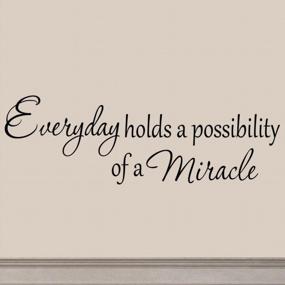 img 2 attached to Inspirational Wall Decal: Find Miracle In Everyday Life - Vinyl Lettering Quote For Faithful Home Décor Stickers
