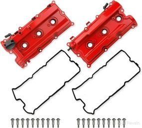 img 4 attached to 🔴 MITZONE High-Quality Aluminum Valve Cover Replacement for 2005-2019 Nissan Frontier 05-15 Xterra 05-12 Pathfinder NV1500 2500 3500 4.0L V6 (# 13264-EA210, 13264-EA200) - Red