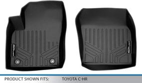 img 1 attached to 🔲 MAXLINER Custom Fit Floor Mats for 2018-2021 Toyota C-HR - 1st Row Liner Set in Black