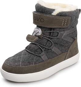 img 4 attached to UOVO Waterproof Sneaker Outdoor Grey Fur Boys' Shoes ~ Outdoor