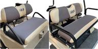 🛒 stylish 10l0l golf cart front and rear seat cover set for club car ds precedent & yamaha 4 passenger models - quality bench seat covers kit in breathable washable polyester mesh cloth, available in gray, black, beige, and red logo