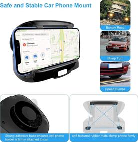 img 1 attached to 360° Rotation Car Phone Mount with Nano Silicone Pad Super Suction – Stable Auto Clamp Cell Phone Holder for Car Dashboard | Anti-Shake Stabilizer Car Mount for Phone