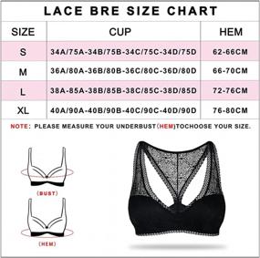 img 2 attached to Sexy & Comfortable: PrettyGuide Womens Deep V Lace Bralette With Padded & Wirefree Bustier