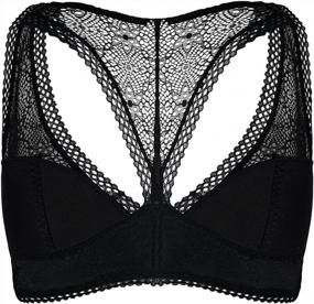 img 3 attached to Sexy & Comfortable: PrettyGuide Womens Deep V Lace Bralette With Padded & Wirefree Bustier