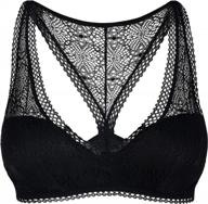 sexy & comfortable: prettyguide womens deep v lace bralette with padded & wirefree bustier logo