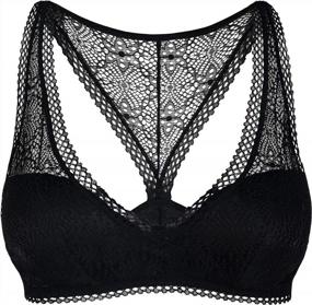 img 4 attached to Sexy & Comfortable: PrettyGuide Womens Deep V Lace Bralette With Padded & Wirefree Bustier