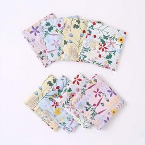 img 3 attached to Set Of 4/8 Elegant 100% Cotton Floral Handkerchiefs For Women, Ladies, And Girls For Weddings And Parties By Houlife