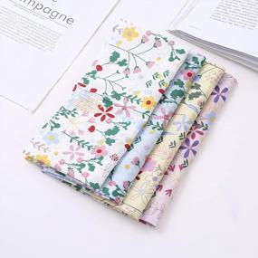 img 2 attached to Set Of 4/8 Elegant 100% Cotton Floral Handkerchiefs For Women, Ladies, And Girls For Weddings And Parties By Houlife