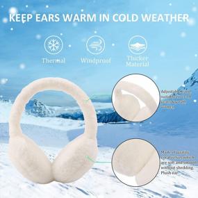 img 3 attached to Women'S Plush Foldable Earmuffs: PESAAT Fluffy Ear Muff For Winter Cold Weather Protection
