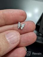 img 1 attached to BoRuo 925 Sterling Silver Butterfly Stud Earrings With Sparkling Cubic Zirconia review by Stacey Jones