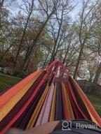 img 1 attached to Portable 2 Person Hammock With Stand - Heavy Duty And Supports Up To 450Lbs - Kanchimi review by Ivan Carson