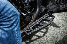 img 2 attached to Upgrade Your Harley Softail with Kuryakyn 3595 Riot Floorboards (Satin Black) - Perfect Fit for 1986-2017 Models!