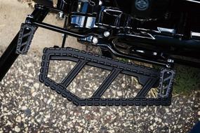 img 4 attached to Upgrade Your Harley Softail with Kuryakyn 3595 Riot Floorboards (Satin Black) - Perfect Fit for 1986-2017 Models!