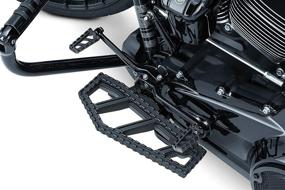 img 3 attached to Upgrade Your Harley Softail with Kuryakyn 3595 Riot Floorboards (Satin Black) - Perfect Fit for 1986-2017 Models!