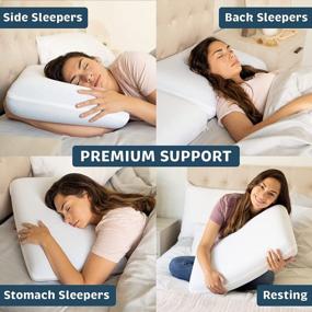 img 2 attached to Pharmedoc Cooling Pillow, Memory Foam Pillows, 1 Pack, Ventilated Blue Galaxy Bed Pillow, Reading And Bed Rest Pillows, Standard, Back Sleeper And Side Sleeper Support, Sleeping Pillows For Adults
