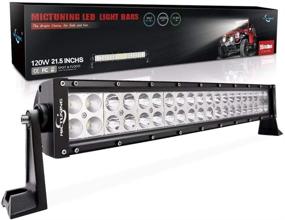 img 3 attached to MICTUNING 21.5 Inch 120W Combo LED Light Bar - 8000 Lumens, 6000-6200K Crystal White, Waterproof For Off-Road Jeep, ATV, UTV, SUV, Truck, And Boat