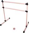yes4all premium double ballet barre balance bar, stunt stand, freestanding pull up bar, portable adjustable training barre for stretch, anti-slip base, dancing - home, studio, exercise logo