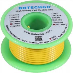 img 4 attached to 24 AWG 1007 Yellow PVC Hook Up Wire 25 Ft BNTECHGO Electric Stranded Copper