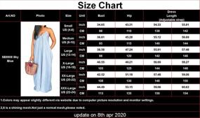 img 2 attached to Платье макси в полоску для женщин больших размеров: SeNight Сексуальный сарафан без рукавов с карманом