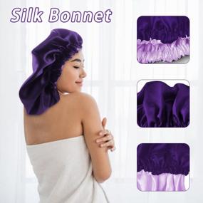 img 2 attached to Sleep In Style With Our Silk Satin Bonnets - Perfect For Women And Natural Hair