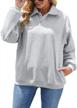 warm and stylish women's fleece pullover with polo collar, long sleeves, and convenient pockets logo